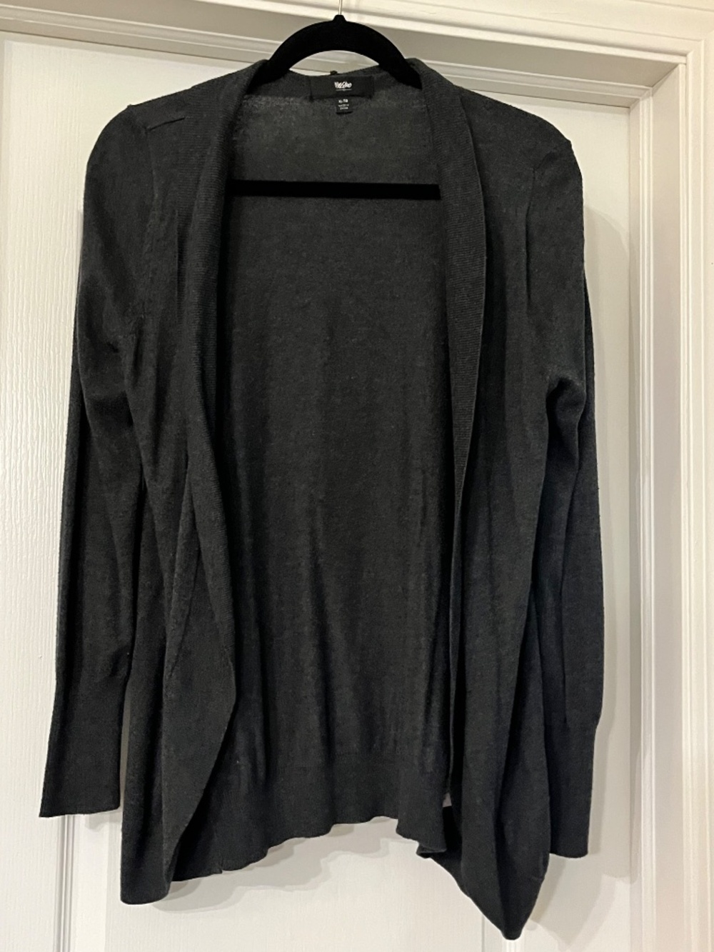Mossimo Gray OpenFront LongSleeve ShawlCollar Lightweight Knit Sweater Cardigan